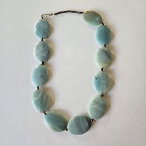 Amazonite Flat Polished Necklace 16"
